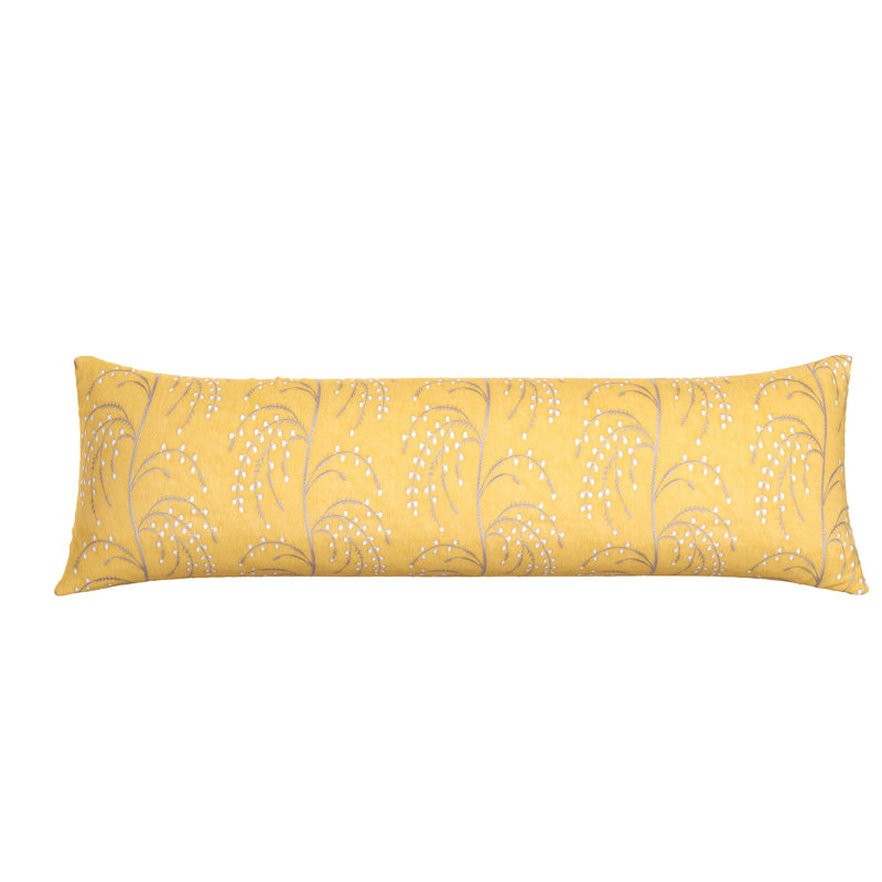 Windsor Lumbar Pillow, Gold, Rectangular 12"H x 18"W