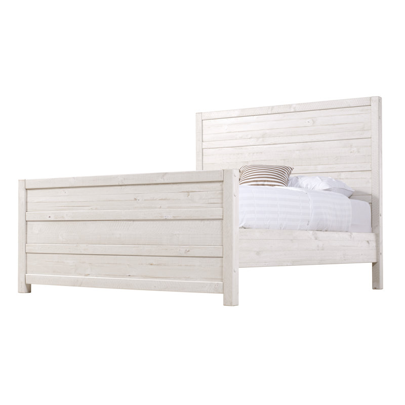 Romney Solid Wood Standard Bed, Queen, Antique White
