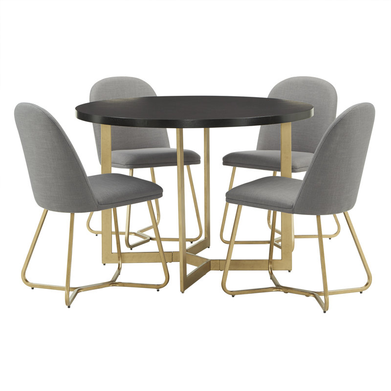 Ainhoa 4 - Person Trestle Dining Set, Flint Gray
