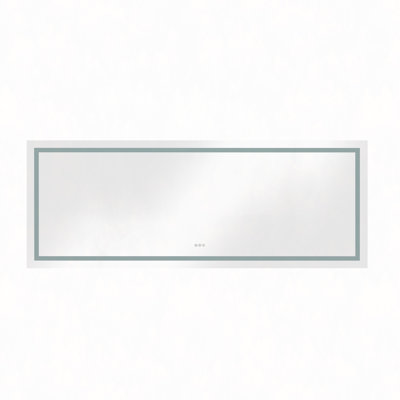 96" X 36" LED Bathroom Mirror With Front And Backlight, Wall Mounted Vanity Mirror, Anti-Fog, Memory, 3 Colors, Stepless Dimmable