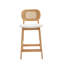 Upholstered Counter Stool with Solid Wood Frame-1646108535-1646108520