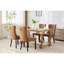 Chaise de salle à manger 2, café. Tissu en lin, pieds en bois massif, design élégant. Sw6801cf High 2, construction, siège confortable, élégant.