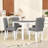 5-Piece Dining Table Set, Space-Saving Table and 4 Upholstered Chairs