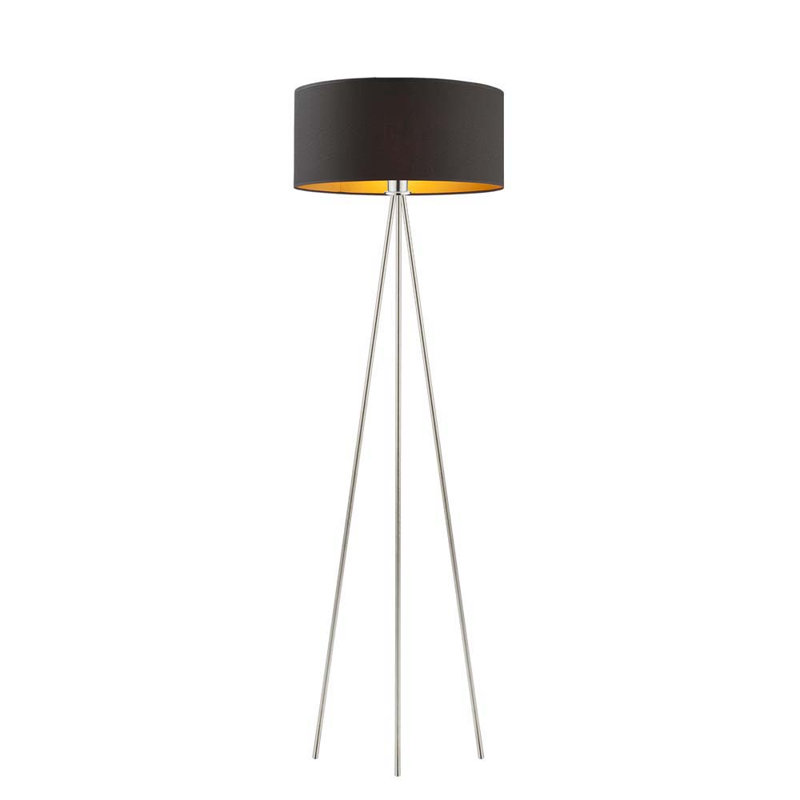Ontario 157cm Tripod Floor Lamp, Silver, Black