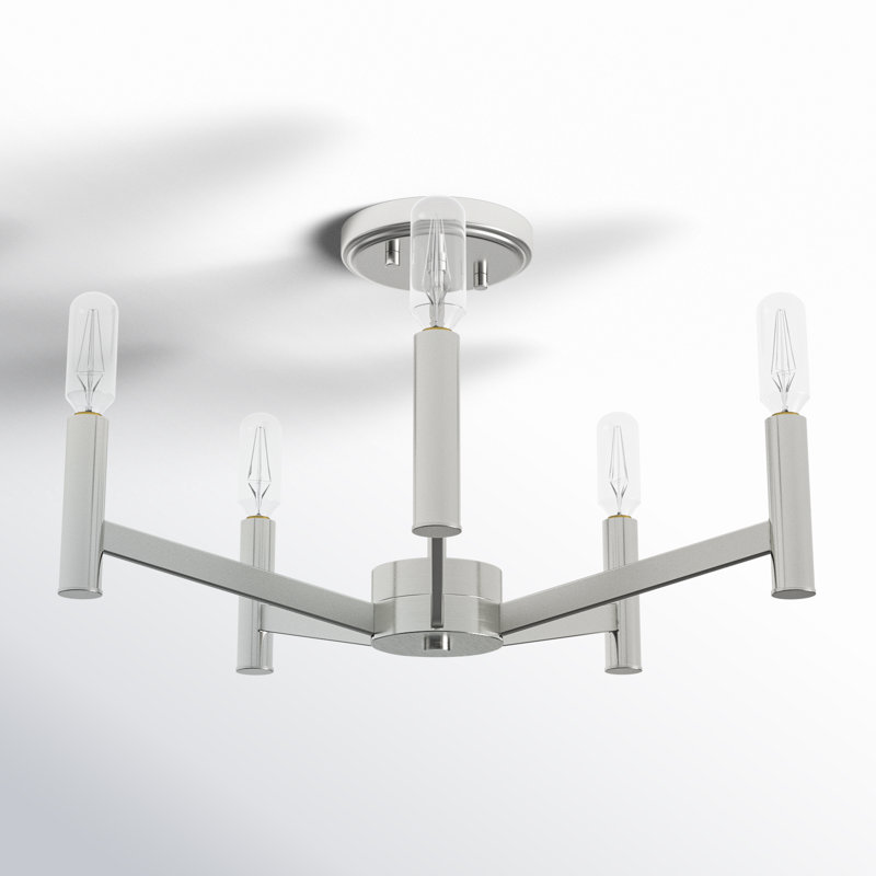 Semi Flush Mount, Brushed Nickel