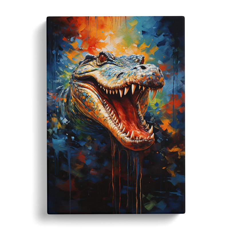 Alligator Modern - Wrapped Canvas Print, 50cm H x 35cm W x 3cm D
