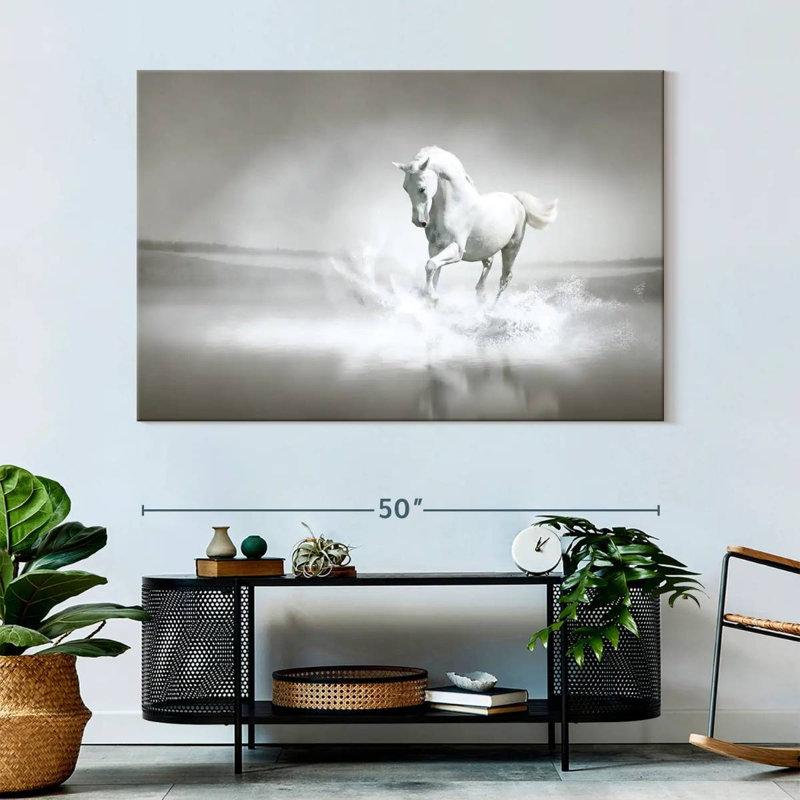 Brampt Horse On Beach, 34" H x 51" W