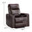 33.1" Wide Modern Electric Power Breathable Vegan Leather Reclining Home Theater Seat with Arm Table (Set of 8)-165152739