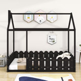 Buteau Twin Size House Bed with Fence
