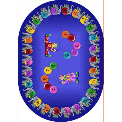 Educational Circus Elephant Parade Area Rug by Joy Carpets