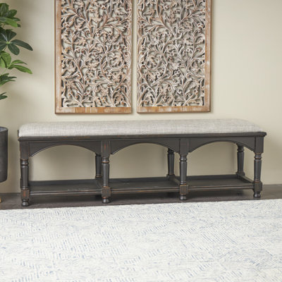 Banc de rangement en bois FBLack