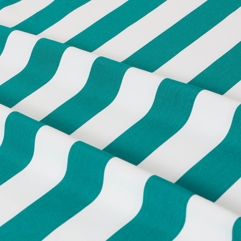 Stripe Outdoor Tab Top Panel, 52" W x 108" L, Peacock