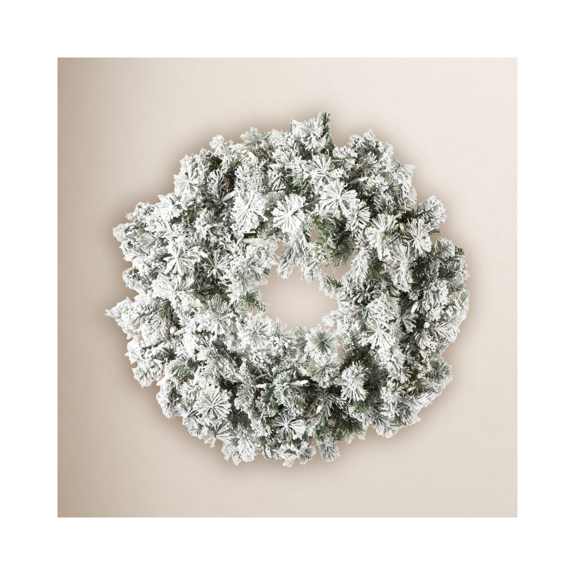 30'' Faux Pine Lighted Wreath