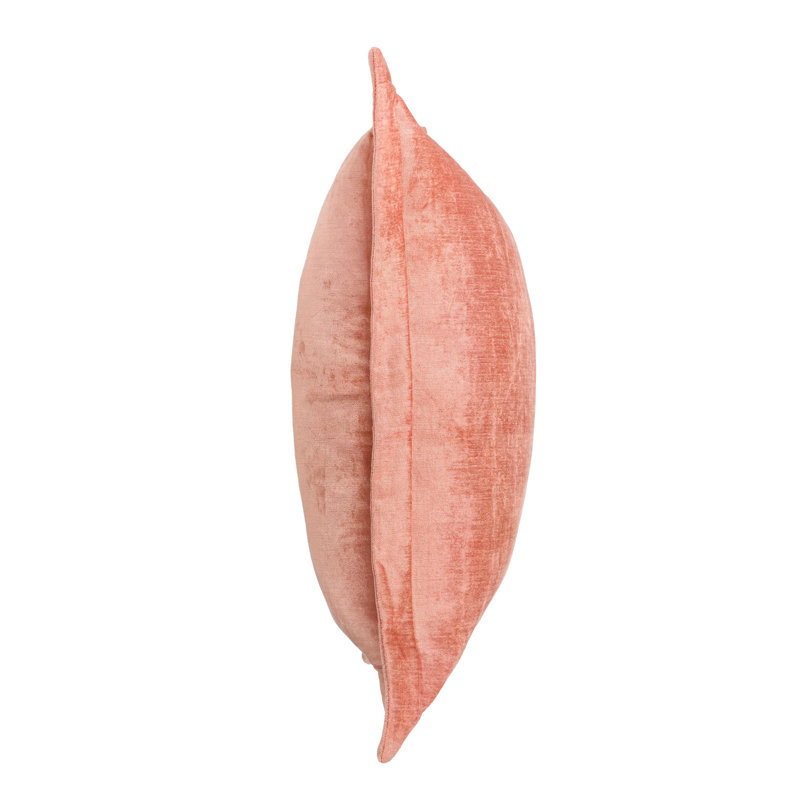 Lapis Velvet Square Pillow Cover & Insert, Coral
