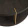 Sula Gold Finish Dark Brown Faux Shagreen Round Table - Coffee Table And End Table Set