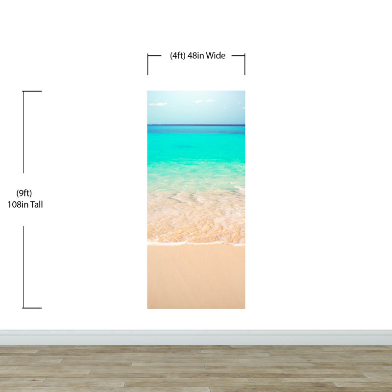 Murale de plage sable Irvine, L 108 po x l 48 po