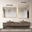 Miroir mural rectangulaire 24 x 32 pouces pour salle de bain - Verre de 4 mm, alliage d'aluminium rouille, conception incassable et crochets renforcés.-130829879