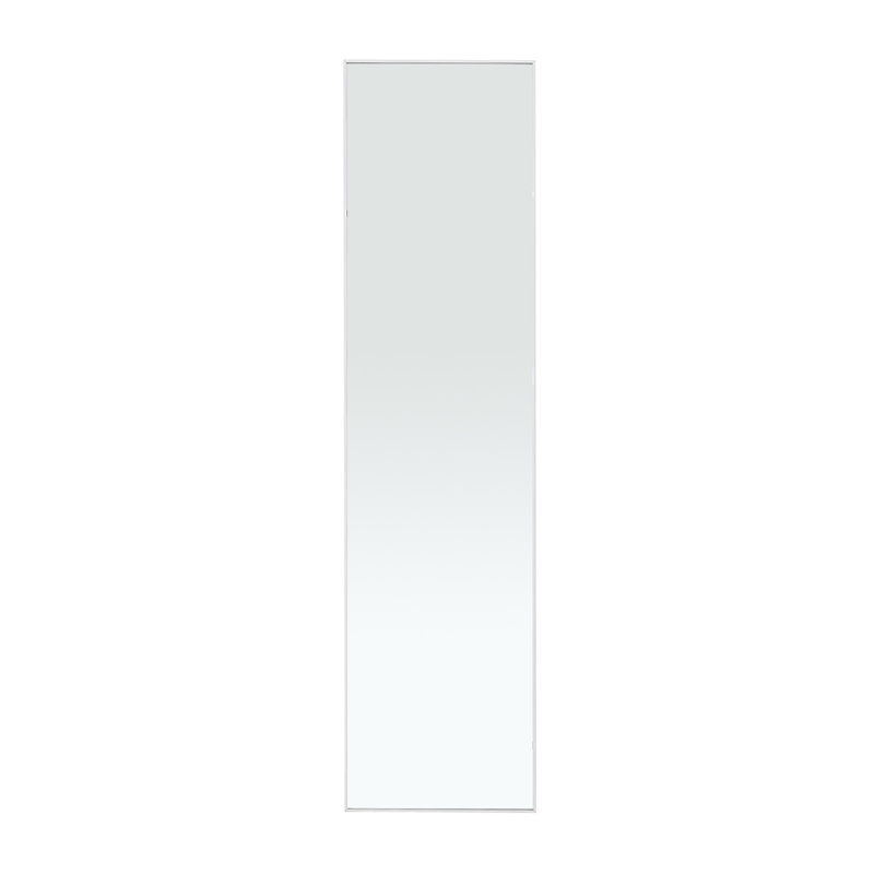 Heulyn Rectangle Metal Frame Over the Door Full Length Mirror, Silver, 147cm x 37cm
