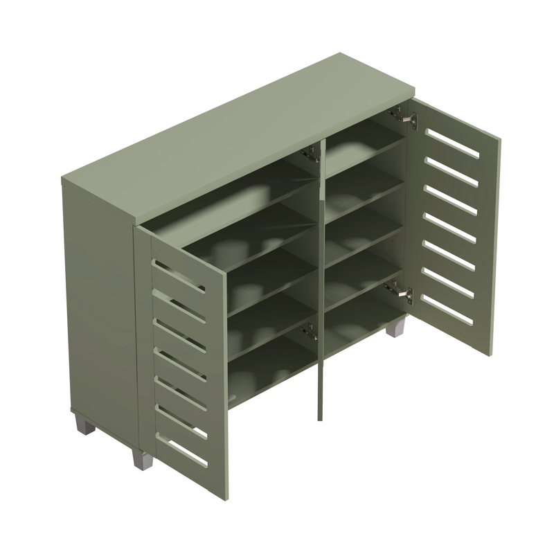 Alcester Lismore Shoe Storage Cabinet Up to 20 Pairs, Sage Green