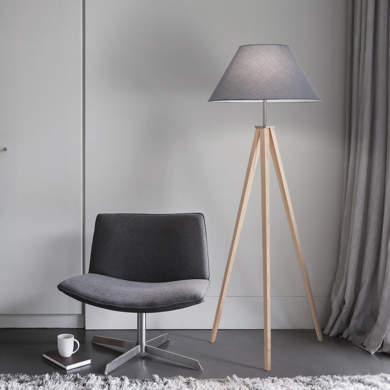 Lampe trépied 63,19" Fairhope, Gris