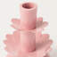 Porte-bougie rose fait à la main Lotus-582943975