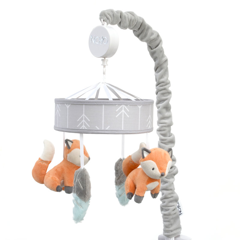 mobile musical pour lit de bébé fox and plumes Boettcher