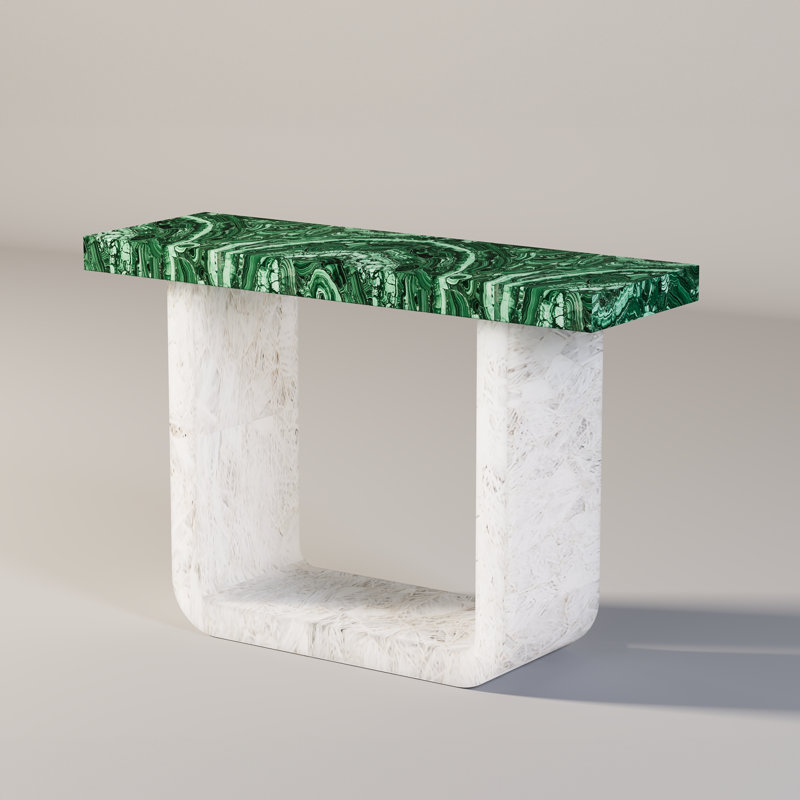 Contour Console Table, Malachite