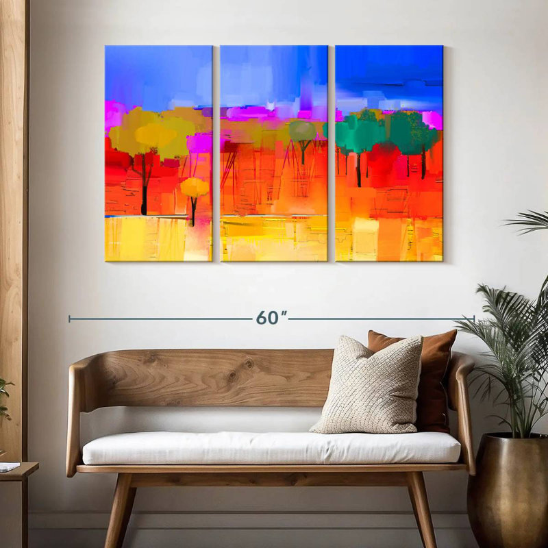 Avery Colorful Spring Trees, 32" H x 50" W
