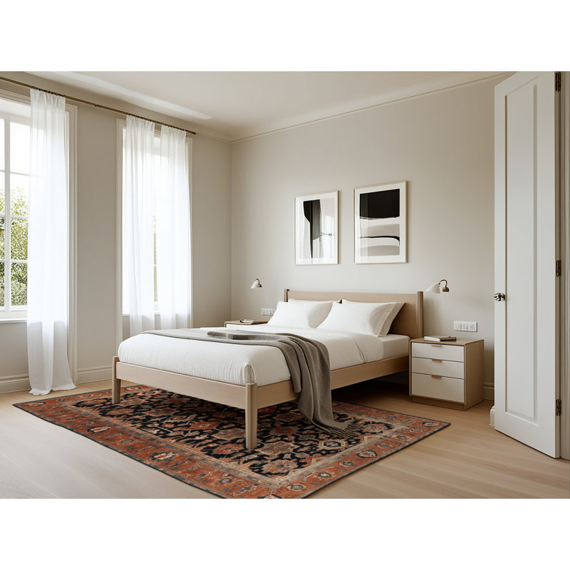 Tapis brun lavable à la machine, Rectangle 5 pi x 7 pi