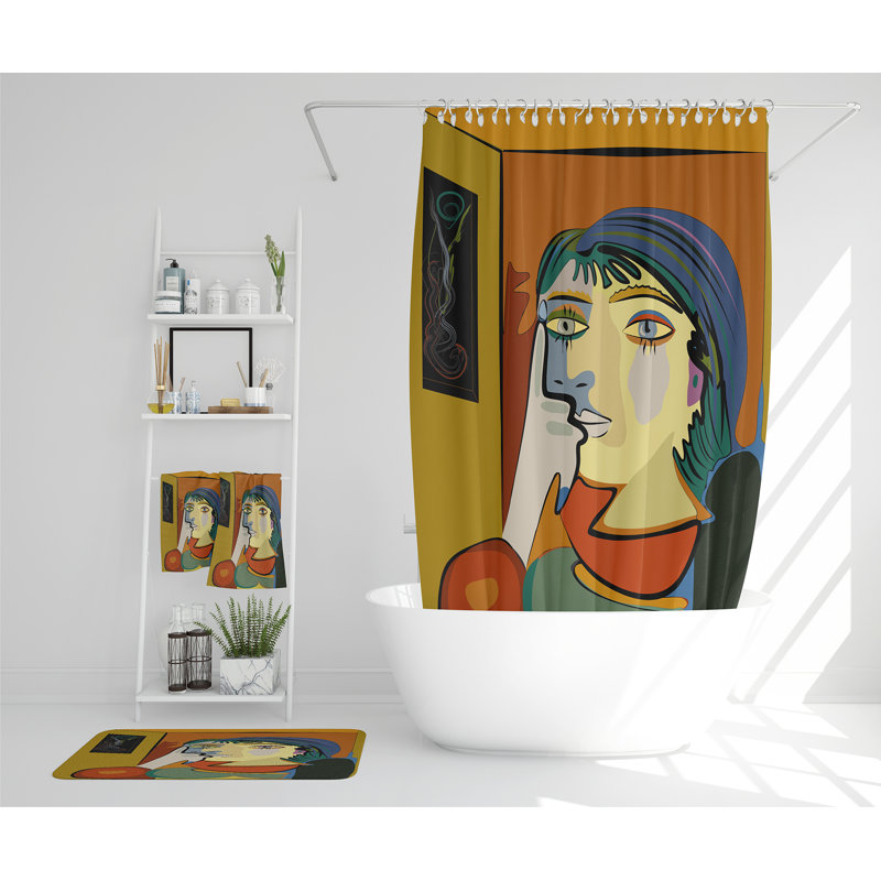 Neall Polyester Shower Curtain Set