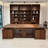 94.49"New Chinese-style retro brown solid wood rectangular executive desk-364109431