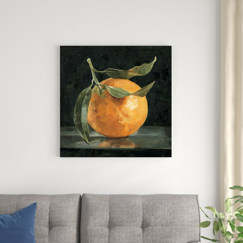 " Dark Orange Still Life I " by Emma Caroline Painting Print, 30" H x 30" W
