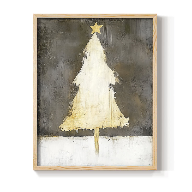 Christmas Holiday Art DCCLXXIX Framed Print - Solid Wood, Naturel, H 11 po x l 9 po