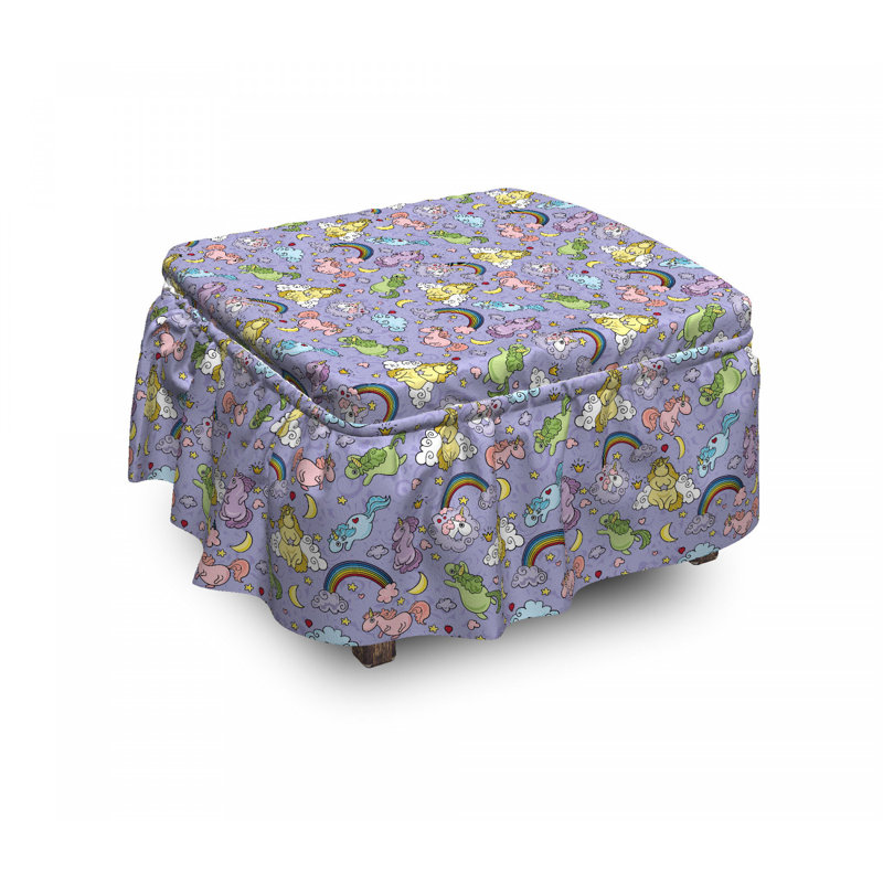 Housse pour repose-pieds à coussins carrés / rectangulaires, Motif 2