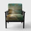 Fonzie - Coastal Pastel Horizon - Fauteuil d'appoint rembourré en velours