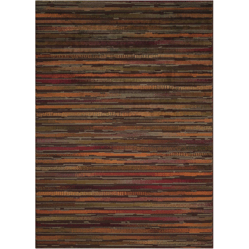 Tapis traditionnel transitionnel multicolore Angelita, Rectangle 7 pi 10 po x 10 pi 6 po