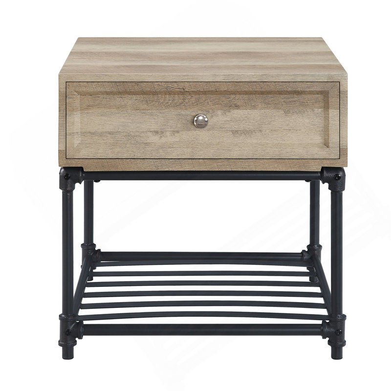 Table de bout Brantley Oak & Sandy Gray