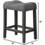Ensemble de 2 tabourets de comptoir à hauteur de comptoir, tabouret de style transitionnel avec repose-pieds, tabouret de bar gris anthracite-120934882
