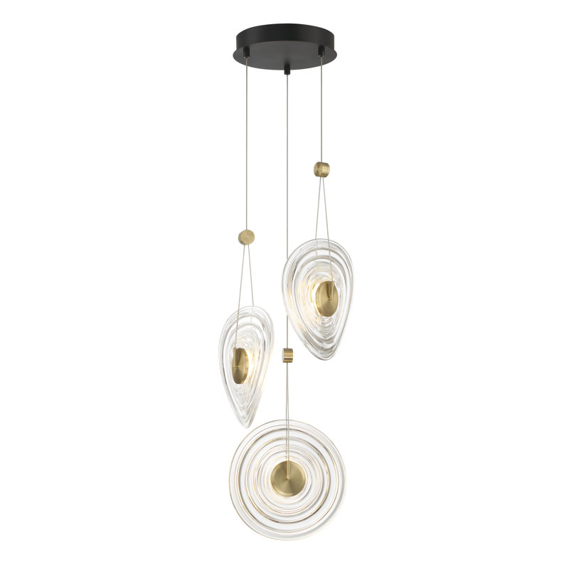 Luminaire suspendu 3 lumières DEL or Topknot