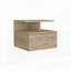 Élégante table de chevet flottante avec options de rangement polyvalentes pour la chambre à coucher-2066368117