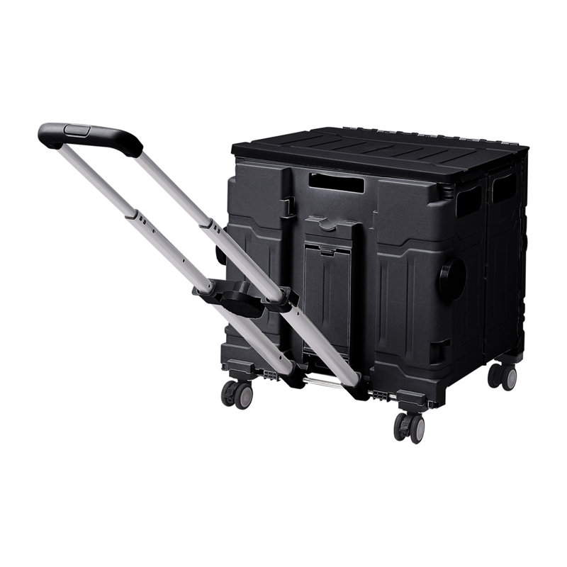 45cm H x 43.5cm W Utility Cart with Wheels, Black