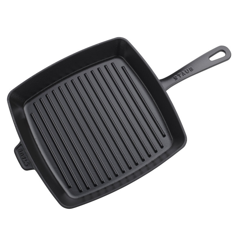 Staub Cast Iron Square Grill Pan, Black Matte