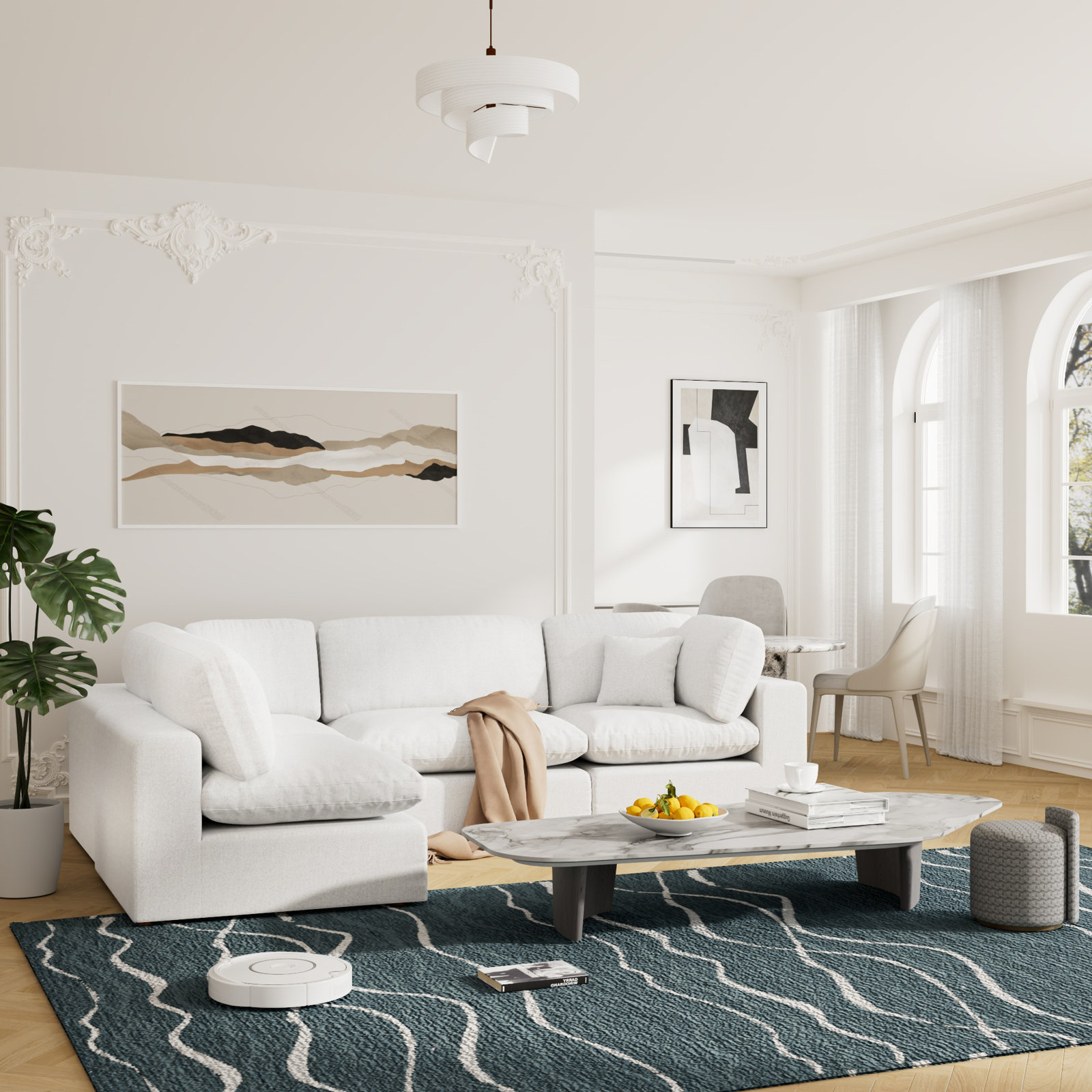 Jossa Modular Sectional, White