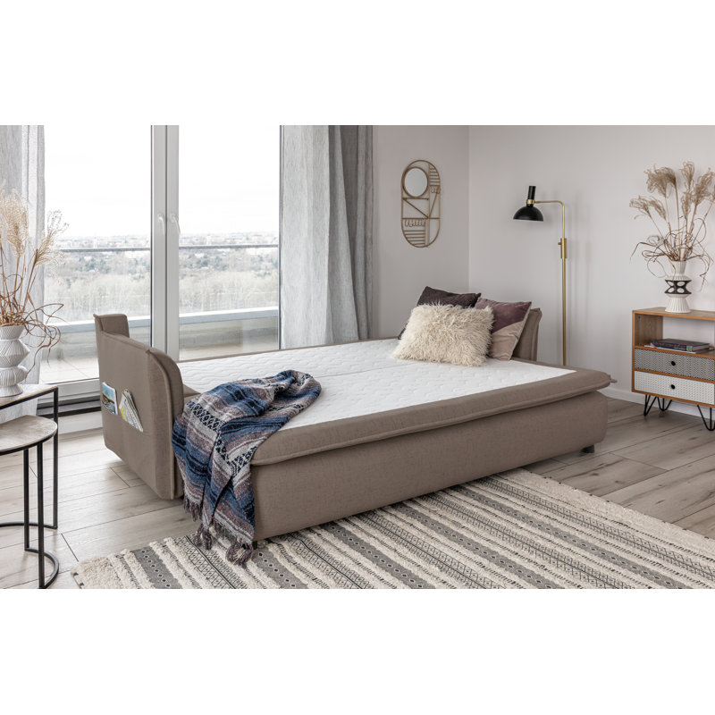 Charming Charlie 3 Seater Sofa Bed, Brown