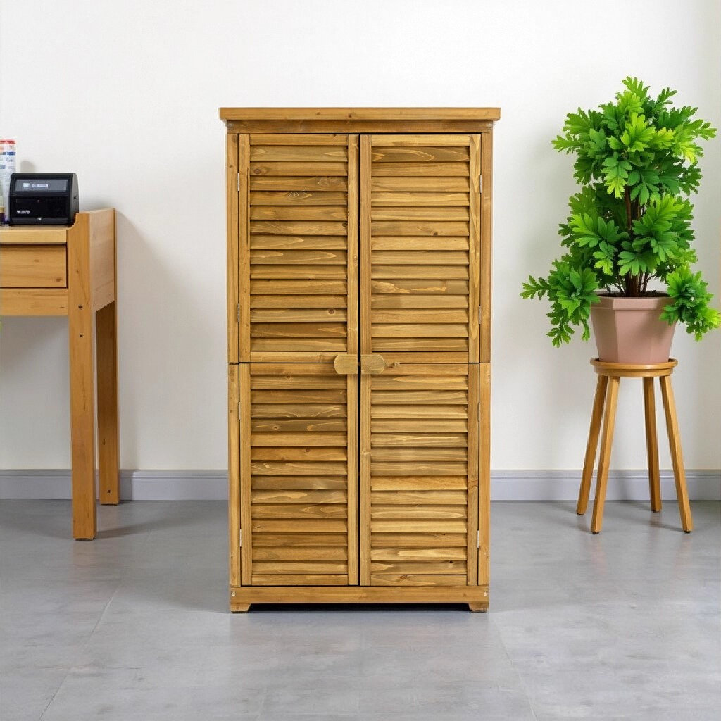 Lark Manor™ Armoire de rangement extérieure - Remise de jardin en bois ...