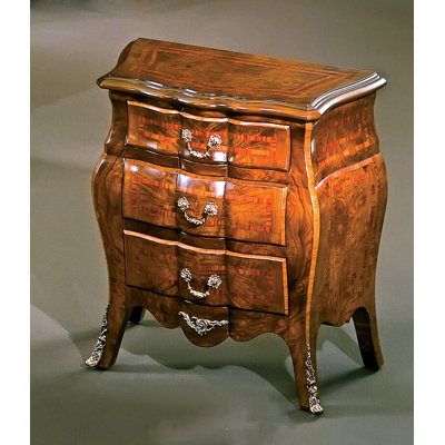 Bombay 3 - Drawer Nightstand in Brown