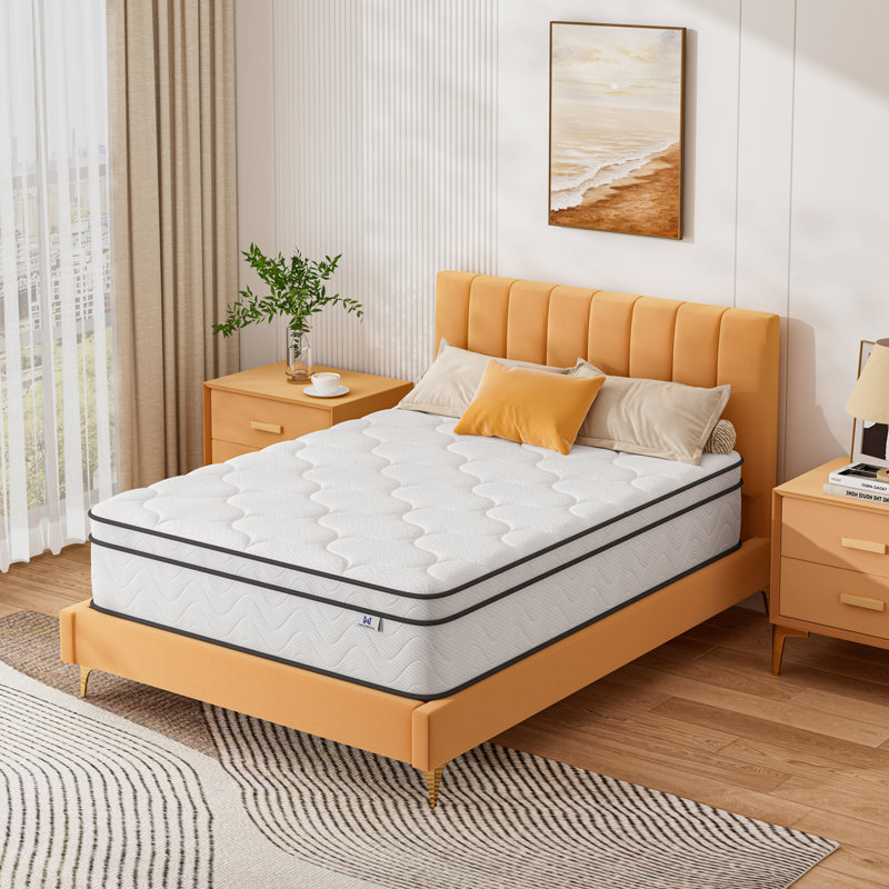 8''/10''/12'' Medium Gel Memory Foam Hybrid Mattress, In A Box, OEKO-TEX® Certified, King, 8"