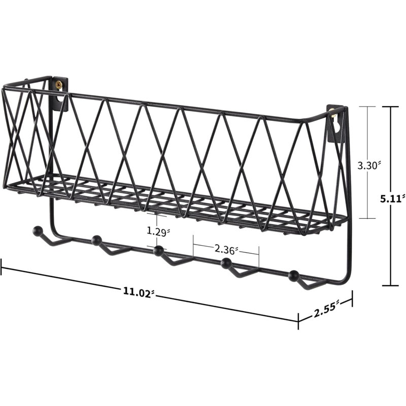 Alexiah Iron Wall Organizer