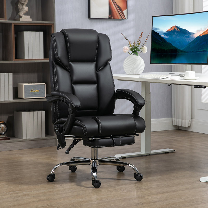 Vinsetto Massage Office Chair With 6 Vibration Points, Black