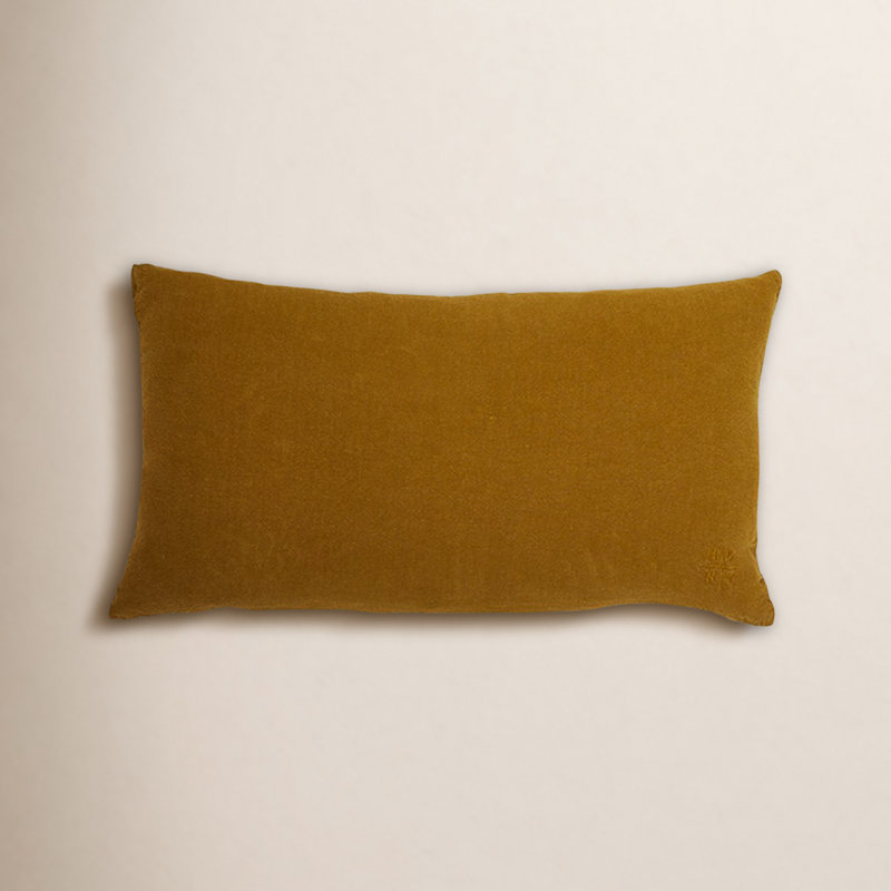 Simple Linen Pillow Cover & Insert, Bronze, Rectangle 12" H x 22" W